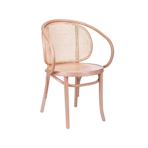 Ebony Bentwood Wicker Armchair