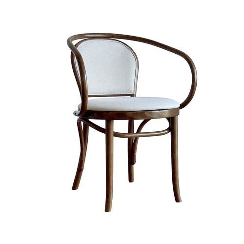 Ebony Bentwood Upholstered Armchair